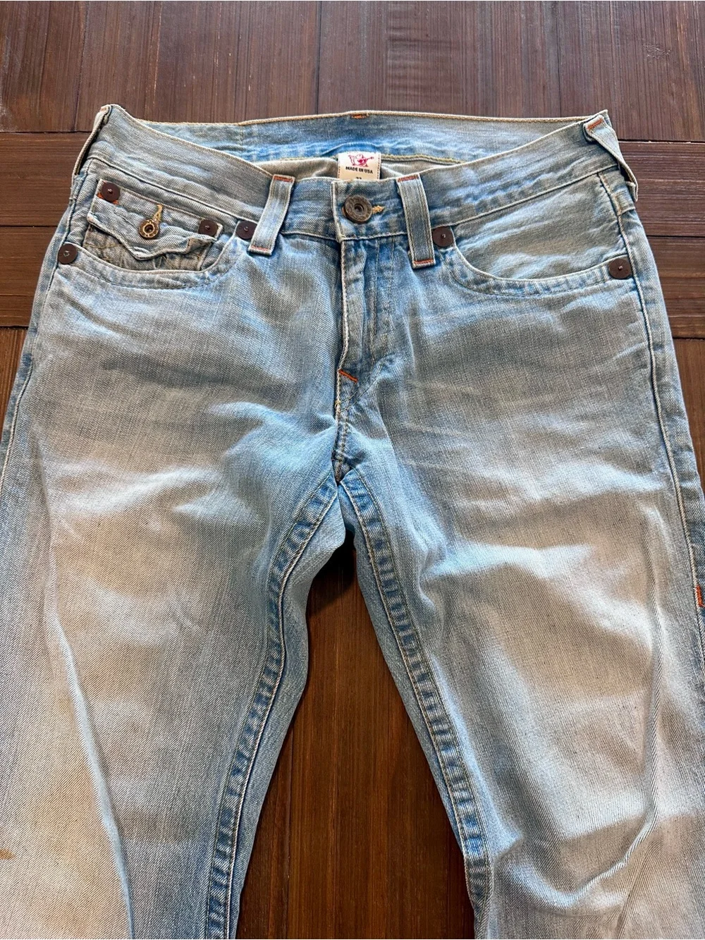 True Religion Vintage Flare Bootcut Jeans Light Wash Made in USA